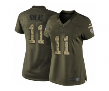 Women's Nike Buffalo Bills #11 Greg Salas Limited Green Salute to Service NFL Jersey