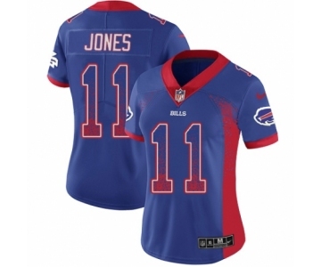 Women's Nike Buffalo Bills #11 Zay Jones Limited Royal Blue Rush Drift Fashion NFL Jersey