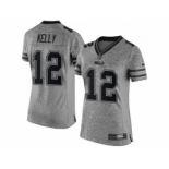 Women's Nike Buffalo Bills #12 Jim Kelly Gray Stitched NFL Limited Gridiron Gray Jersey