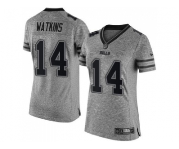 Women's Nike Buffalo Bills #14 Sammy Watkins Gray Stitched NFL Limited Gridiron Gray Jersey