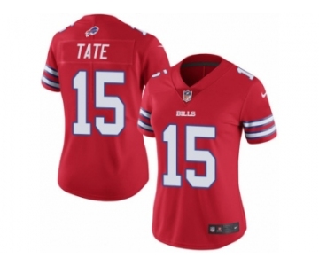 Women's Nike Buffalo Bills #15 Brandon Tate Limited Red Rush NFL Jersey