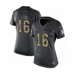 Women's Nike Buffalo Bills #16 Robert Foster Limited Black 2016 Salute to Service NFL Jersey