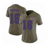 Women's Nike Buffalo Bills #16 Robert Foster Limited Olive 2017 Salute to Service NFL Jersey