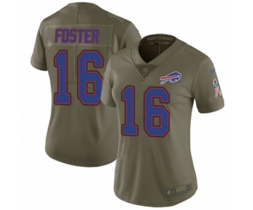 Women's Nike Buffalo Bills #16 Robert Foster Limited Olive 2017 Salute to Service NFL Jersey