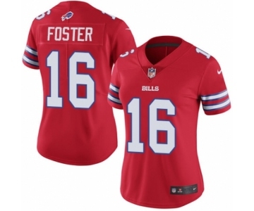 Women's Nike Buffalo Bills #16 Robert Foster Limited Red Rush Vapor Untouchable NFL Jersey