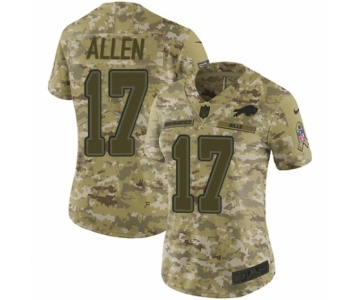 Women's Nike Buffalo Bills #17 Josh Allen Limited Camo 2018 Salute to Service NFL Jersey