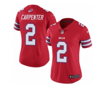 Women's Nike Buffalo Bills #2 Dan Carpenter Limited Red Rush NFL Jersey