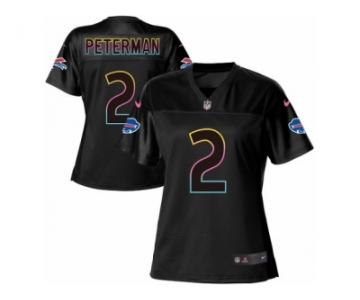 Women's Nike Buffalo Bills #2 Nathan Peterman Game Black Fashion NFL Jersey