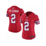 Women's Nike Buffalo Bills #2 Nathan Peterman Limited Red Rush NFL Jersey