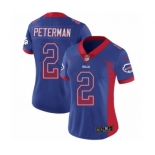 Women's Nike Buffalo Bills #2 Nathan Peterman Limited Royal Blue Rush Drift Fashion NFL Jersey