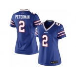 Women's Nike Buffalo Bills #2 Nathan Peterman Limited Royal Blue Team Color NFL Jersey