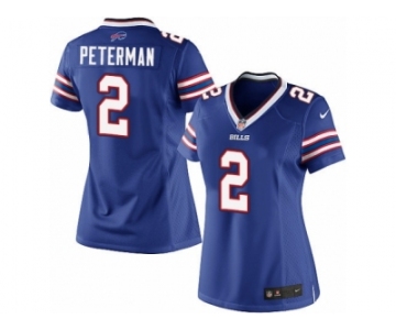 Women's Nike Buffalo Bills #2 Nathan Peterman Limited Royal Blue Team Color NFL Jersey