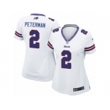 Women's Nike Buffalo Bills #2 Nathan Peterman Limited White NFL Jersey