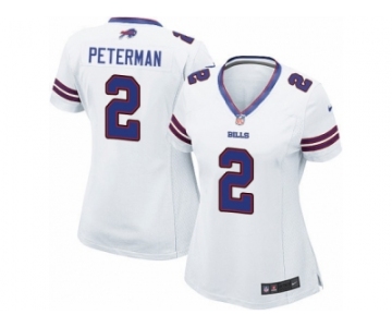 Women's Nike Buffalo Bills #2 Nathan Peterman Limited White NFL Jersey