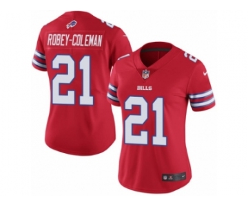 Women's Nike Buffalo Bills #21 Nickell Robey-Coleman Limited Red Rush NFL Jersey