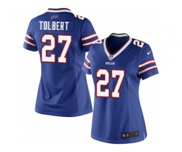 Women's Nike Buffalo Bills #27 Mike Tolbert Limited Royal Blue Team Color NFL Jersey