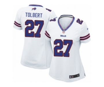 Women's Nike Buffalo Bills #27 Mike Tolbert Limited White NFL Jersey