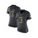 Women's Nike Buffalo Bills #3 E. J. Manuel Limited Black 2016 Salute to Service NFL Jersey