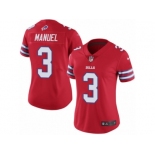 Women's Nike Buffalo Bills #3 E. J. Manuel Limited Red Rush NFL Jersey