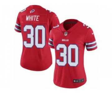 Women's Nike Buffalo Bills #30 Corey White Limited Red Rush NFL Jersey