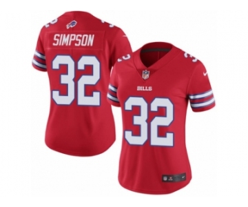 Women's Nike Buffalo Bills #32 O. J. Simpson Limited Red Rush NFL Jersey