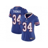 Women's Nike Buffalo Bills #34 Thurman Thomas Vapor Untouchable Limited Royal Blue Team Color NFL Jersey