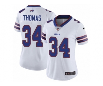 Women's Nike Buffalo Bills #34 Thurman Thomas Vapor Untouchable Limited White NFL Jersey