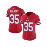 Women's Nike Buffalo Bills #35 Mike Tolbert Limited Red Rush NFL Jersey