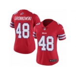 Women's Nike Buffalo Bills #48 Glenn Gronkowski Limited Red Rush NFL Jersey