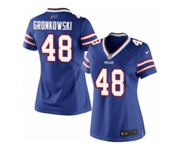 Women's Nike Buffalo Bills #48 Glenn Gronkowski Limited Royal Blue Team Color NFL Jersey