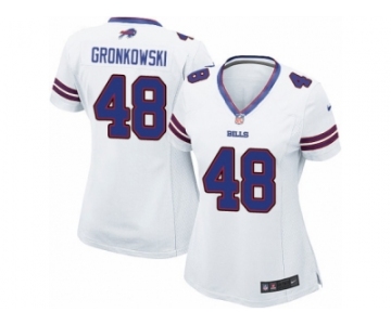 Women's Nike Buffalo Bills #48 Glenn Gronkowski Limited White NFL Jersey