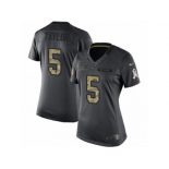 Women's Nike Buffalo Bills #5 Tyrod Taylor Limited Black 2016 Salute to Service NFL Jersey