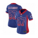 Women's Nike Buffalo Bills #57 Lorenzo Alexander Limited Royal Blue Rush Drift Fashion NFL Jersey