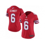 Women's Nike Buffalo Bills #6 Colton Schmidt Limited Red Rush NFL Jersey