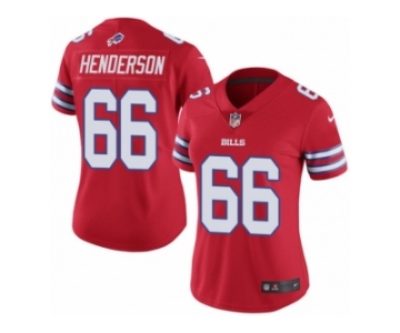 Women's Nike Buffalo Bills #66 Seantrel Henderson Limited Red Rush NFL Jersey