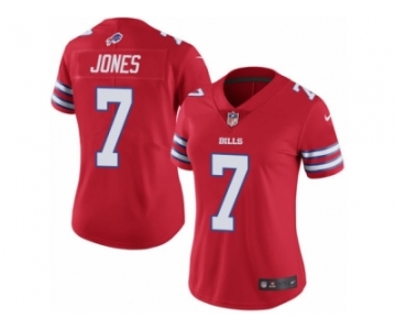 Women's Nike Buffalo Bills #7 Cardale Jones Limited Red Rush NFL Jersey