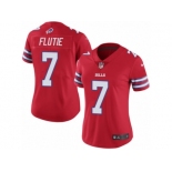 Women's Nike Buffalo Bills #7 Doug Flutie Limited Red Rush NFL Jersey