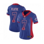 Women's Nike Buffalo Bills #7 Doug Flutie Limited Royal Blue Rush Drift Fashion NFL Jersey