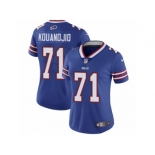 Women's Nike Buffalo Bills #71 Cyrus Kouandjio Vapor Untouchable Limited Royal Blue Team Color NFL Jersey