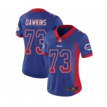 Women's Nike Buffalo Bills #73 Dion Dawkins Limited Royal Blue Rush Drift Fashion NFL Jersey