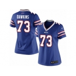 Women's Nike Buffalo Bills #73 Dion Dawkins Limited Royal Blue Team Color NFL Jersey