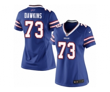 Women's Nike Buffalo Bills #73 Dion Dawkins Limited Royal Blue Team Color NFL Jersey