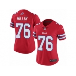 Women's Nike Buffalo Bills #76 John Miller Limited Red Rush NFL Jersey