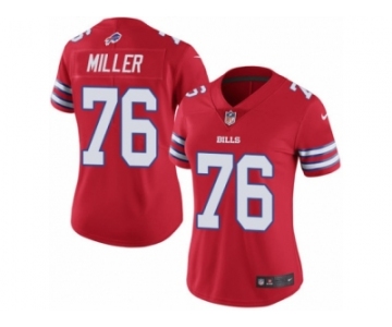 Women's Nike Buffalo Bills #76 John Miller Limited Red Rush NFL Jersey