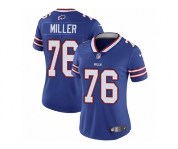 Women's Nike Buffalo Bills #76 John Miller Vapor Untouchable Limited Royal Blue Team Color NFL Jersey