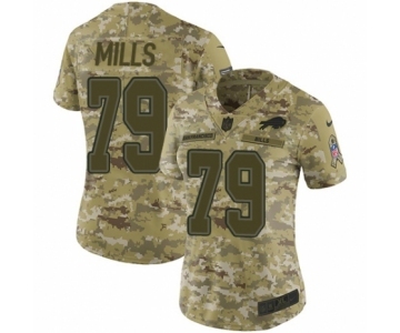 Women's Nike Buffalo Bills #79 Jordan Mills Limited Camo 2018 Salute to Service NFL Jersey