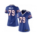 Women's Nike Buffalo Bills #79 Jordan Mills Limited Royal Blue Team Color NFL Jersey