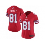 Women's Nike Buffalo Bills #81 Marcus Easley Limited Red Rush NFL Jersey