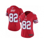 Women's Nike Buffalo Bills #82 Jim Dray Limited Red Rush NFL Jersey