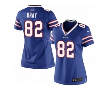 Women's Nike Buffalo Bills #82 Jim Dray Limited Royal Blue Team Color NFL Jersey